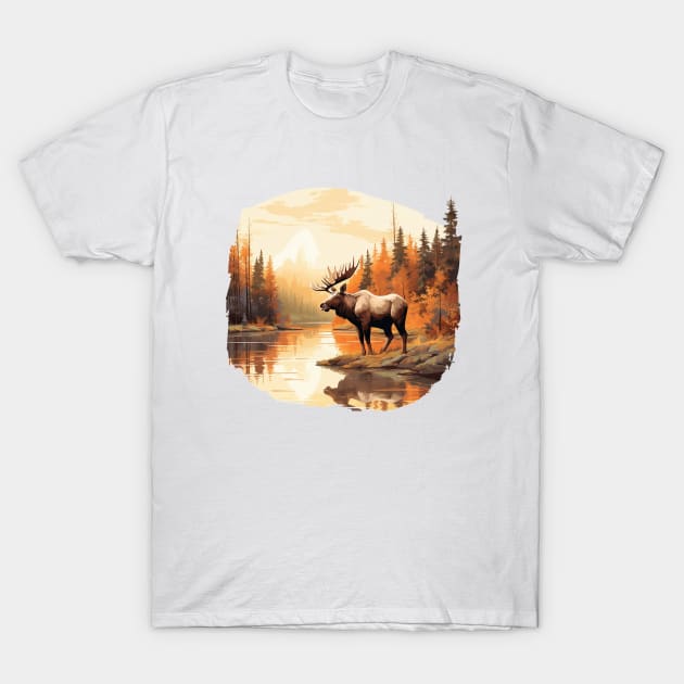 Wild Moose T-Shirt by zooleisurelife